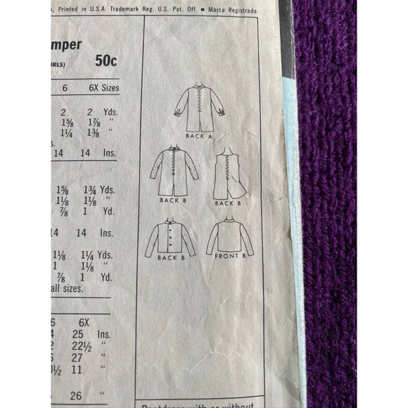 McCalls 8888 Girls romper blouse pattern size 5 - Picture 5 of 6